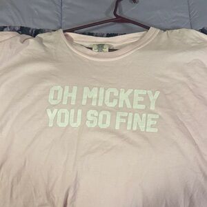 Disney Pink Graphic Tee with White Lettering